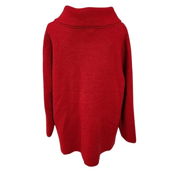 Adrienne Vittadini red wool blend sweater jacket Jackie O 60s style plus size 2X - Picture 7 of 8